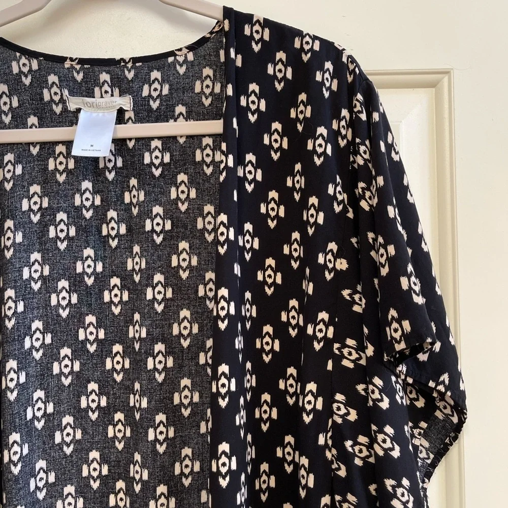 Tori Praver Swim ikat print kimono cover up
